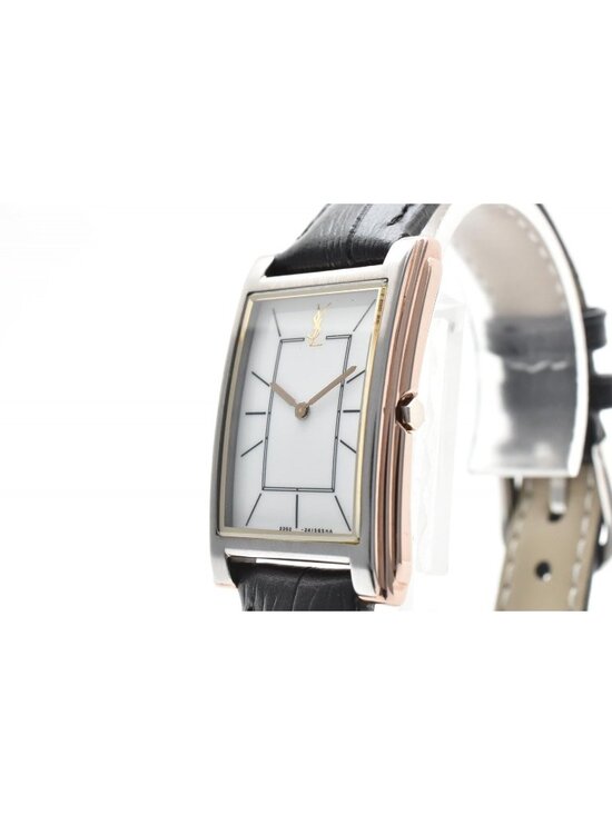 Saint Laurent Watch White Dial Rectangular Leather main image 4